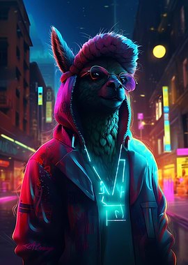 Cyberpunk Steampunk Alpaca