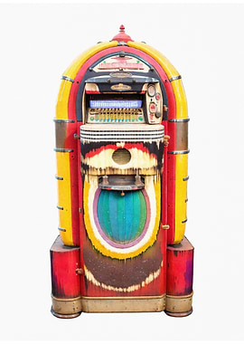Jukebox cabinet piece retr