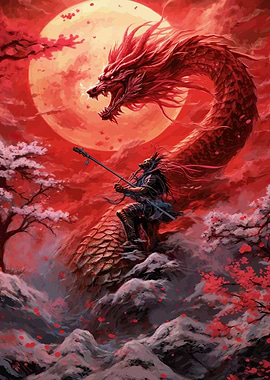 Dragon And Sakura Japanese