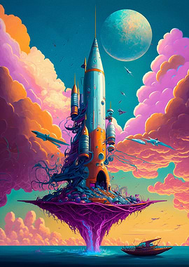 Amazing Rocket the sea