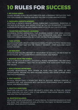 10 Rules For Success