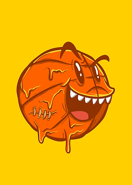 Melted Basketball Face