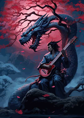 Dragon And Samurai Fantasy