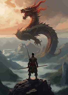 Dragon And Samurai Fantasy