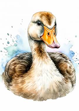 watercolor duck