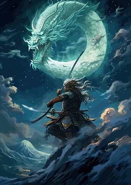 Dragon And Samurai Fantasy