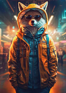 Fox in yellow jacket