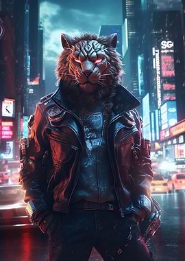 Cyberpunk Lion