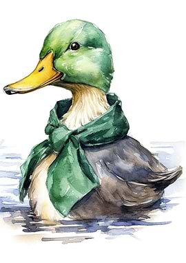 watercolor duck