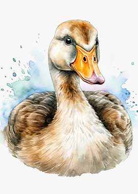 watercolor duck