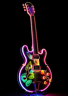 Neon Light Guitar