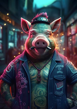 A anthropomorphic gangster