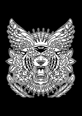 Tiger Butterfy Trad BnW