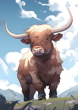 Highland Wildlife Cute Cow