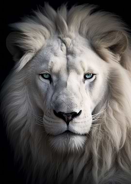 white lion portrait