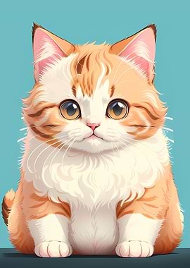 cute cat minimalism style