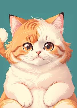 cute cat minimalism style