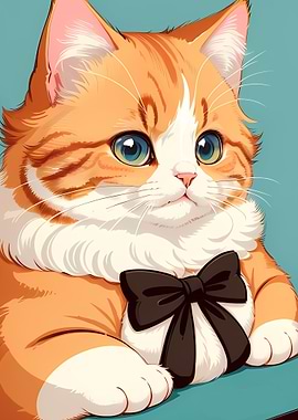 cute cat minimalism style