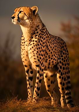 majestic cheetah close up