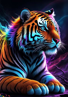 Colorful Siberian Tiger