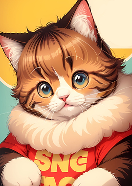 cute cat minimalism style