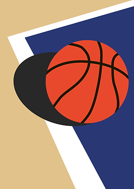 basketball on the court