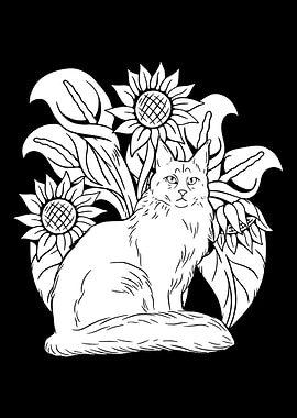 Cat Sunflower
