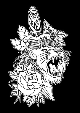 Dagger Lion BnW