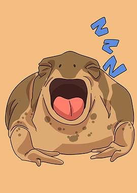 sleepy toad
