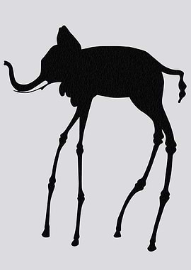 Black Elephant by Dali