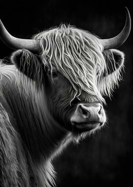 Monochrome Cattle Charm