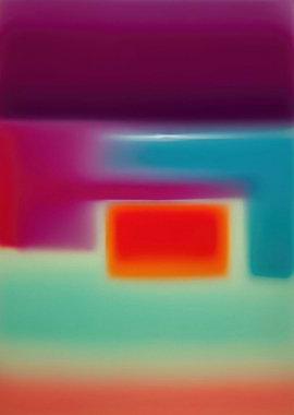 Abstract Gradient Linocut