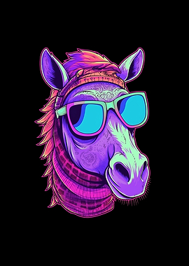 Horse Wearing Sunglasses