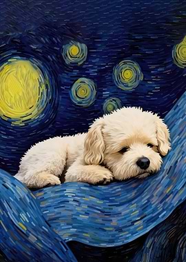 starry night dog Sleepy
