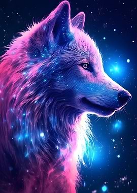 Cosmic Celestial Wolf