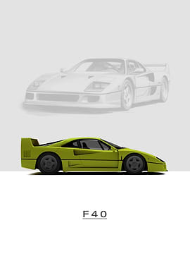 1987 Ferrari F40 Yellow
