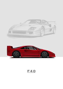1987 Ferrari F40 Red