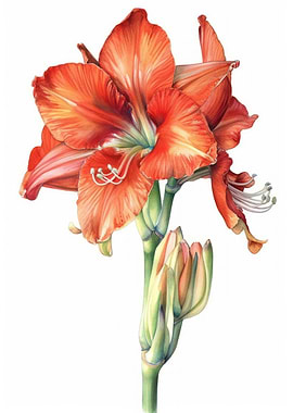 Amaryllis Red Blossom