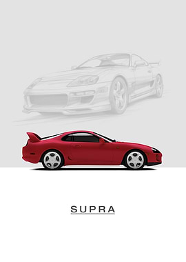Toyota Supra MK4 1993 Red