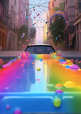 Rainbow Car