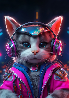 A anthropomorphic cat