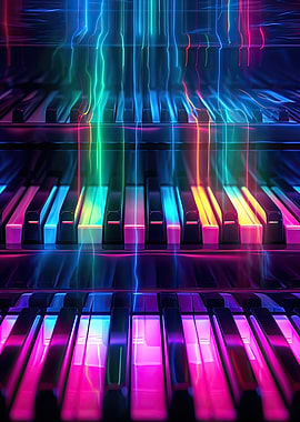 Synthetic Neon Piano Tunes