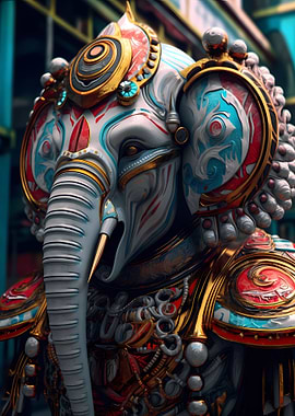 Cyberpunk Elephant