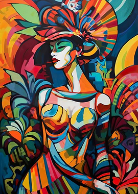 Colorful Woman Portrait