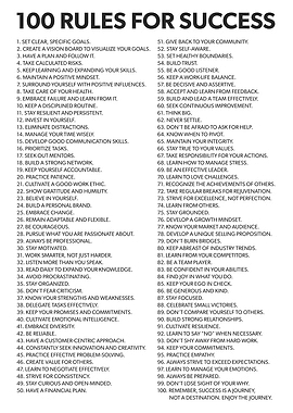 100 Rules For Success