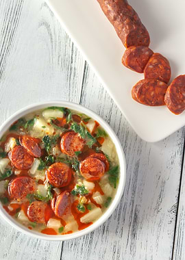 Portion of Caldo verde