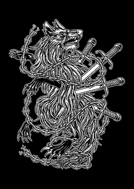 The Haunted Wolf BnW