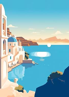 santorini landscape