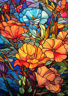 Stained Glass Flowers