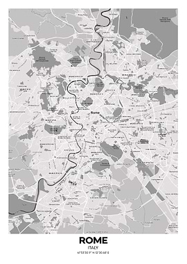 Rome Italy streetmap